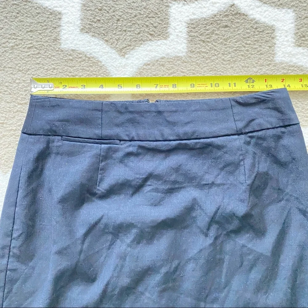 J. Crew Super 120's Solid Black 100% Wool Pencil Skirt Women's size 2